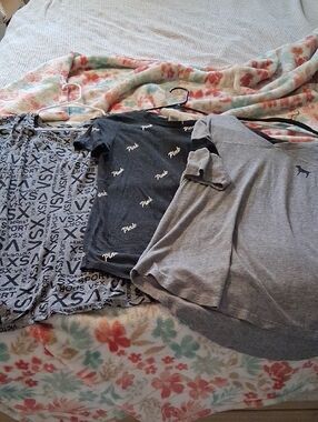 VSX Gray and Black Logo And Pink VS TEES BUNDLE OF 3